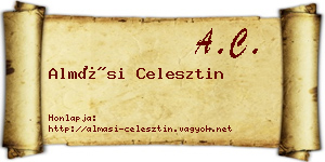 Almási Celesztin névjegykártya